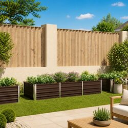 Utilize a Brown Metal Raised Garden Bed for Your Home