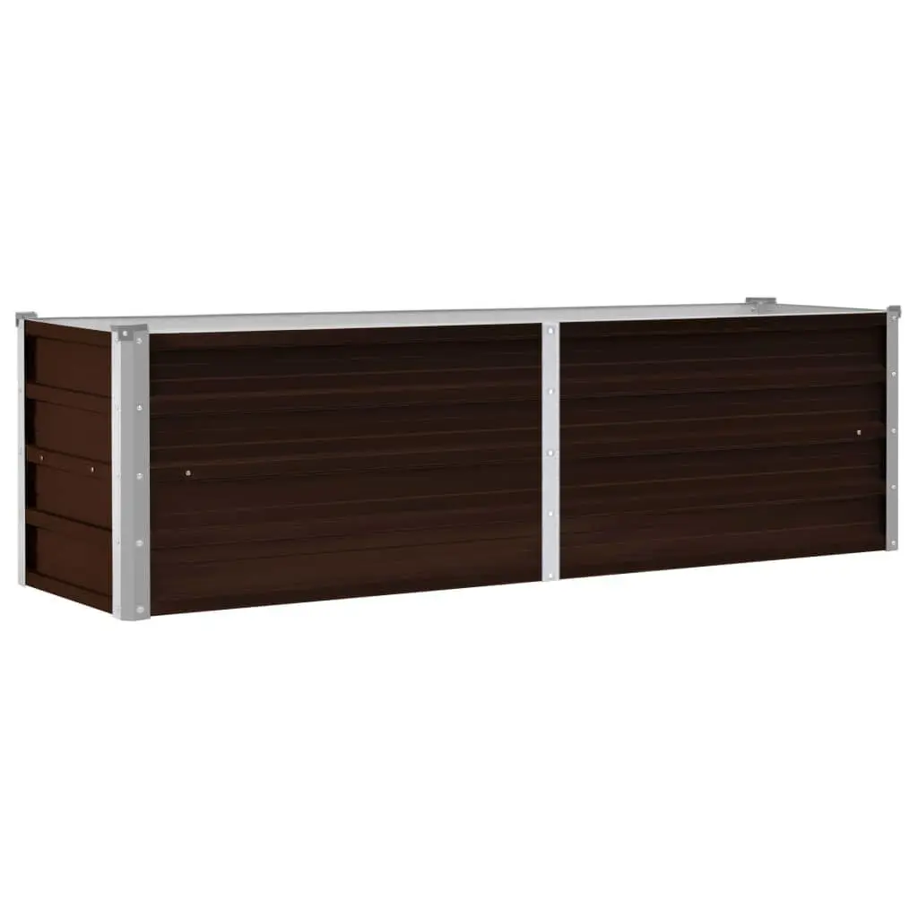 Brown Metal Raised Garden Bed for Home Use