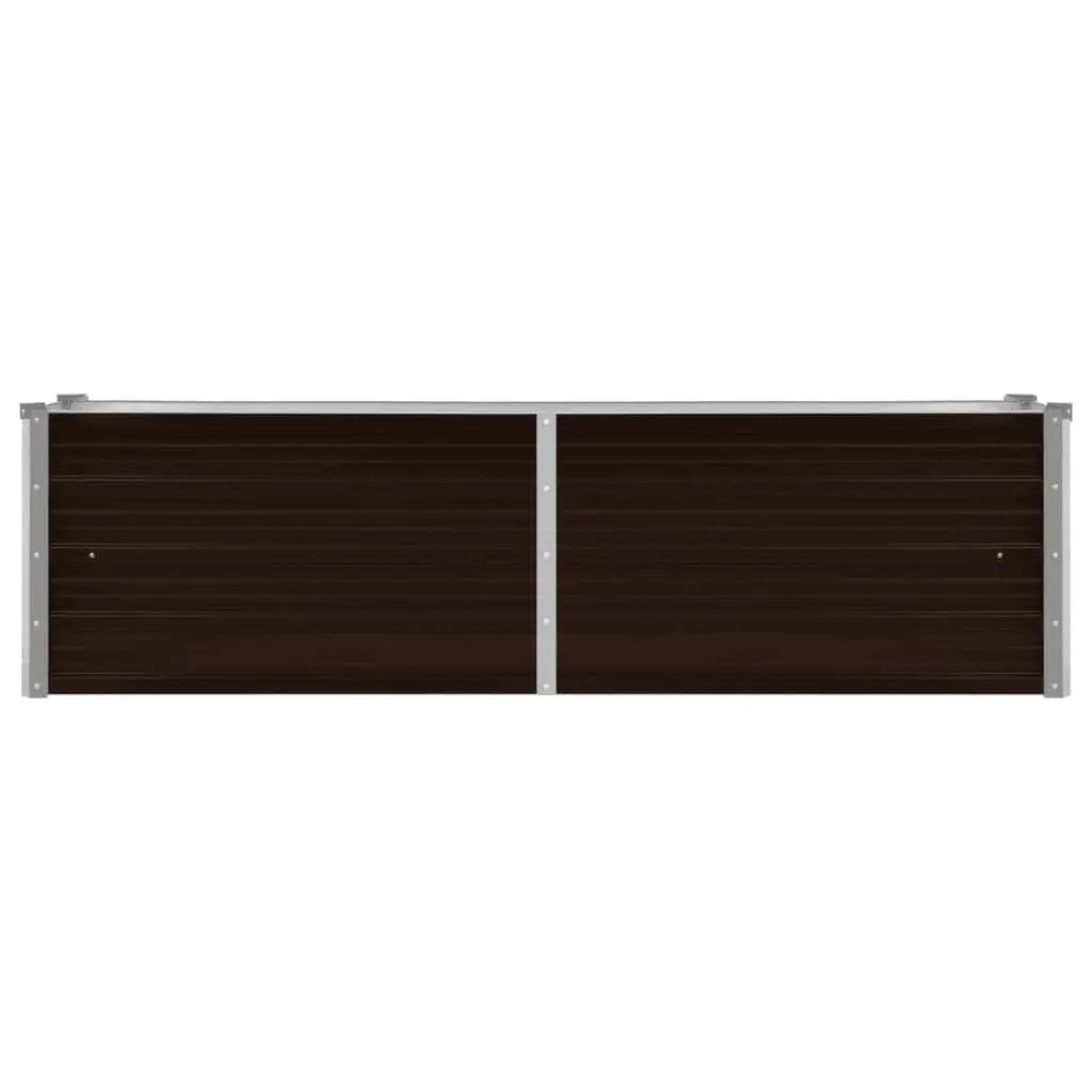 Brown Metal Raised Garden Bed for Home Use