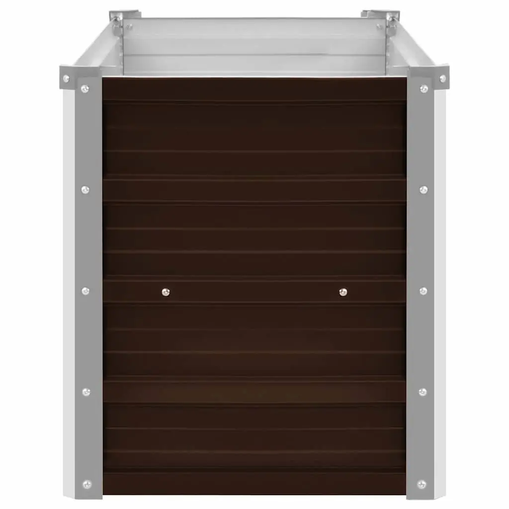 Brown Metal Raised Garden Bed for Home Use