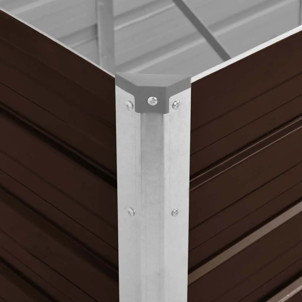 Brown Metal Raised Garden Bed for Home Use