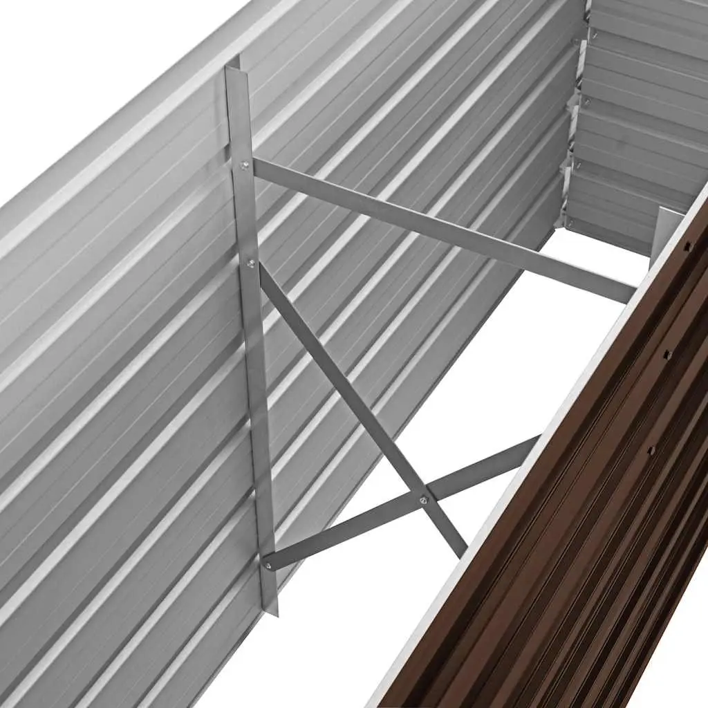 Brown Metal Raised Garden Bed for Home Use