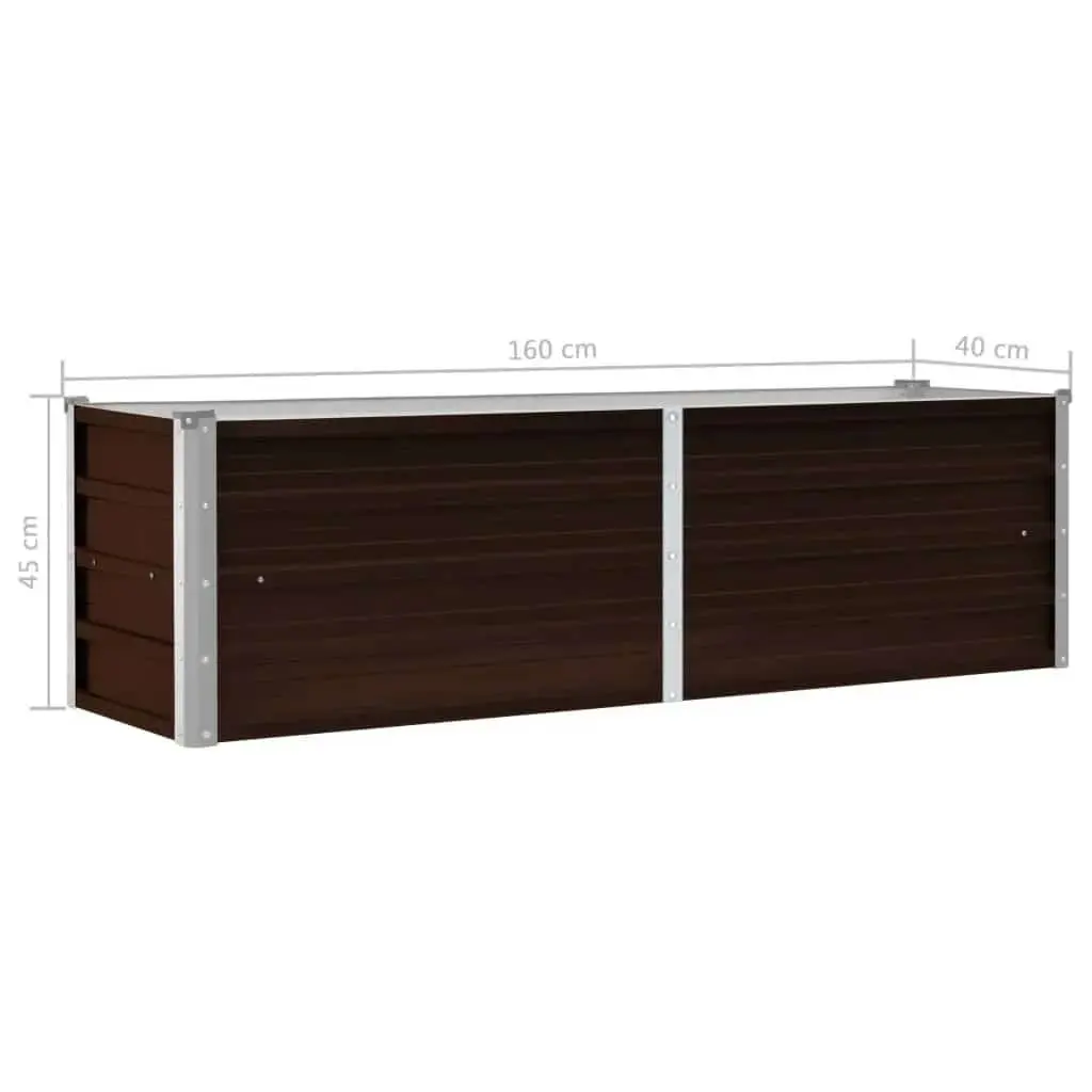 Brown Metal Raised Garden Bed for Home Use