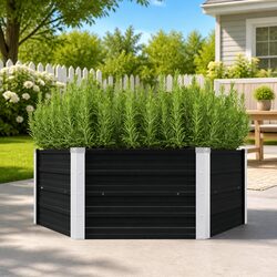 Practical Raised Garden Bed for Various Home Settings 129x129x45cm