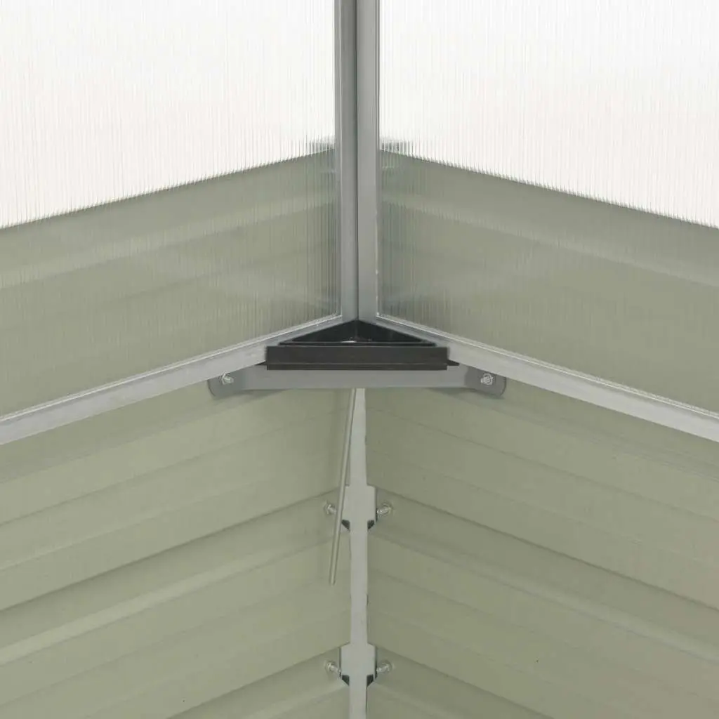Greenhouse Anthracite Galvanised Steel 100x100x77cm for Garden Plants Vegetables Herbs Flowers PC