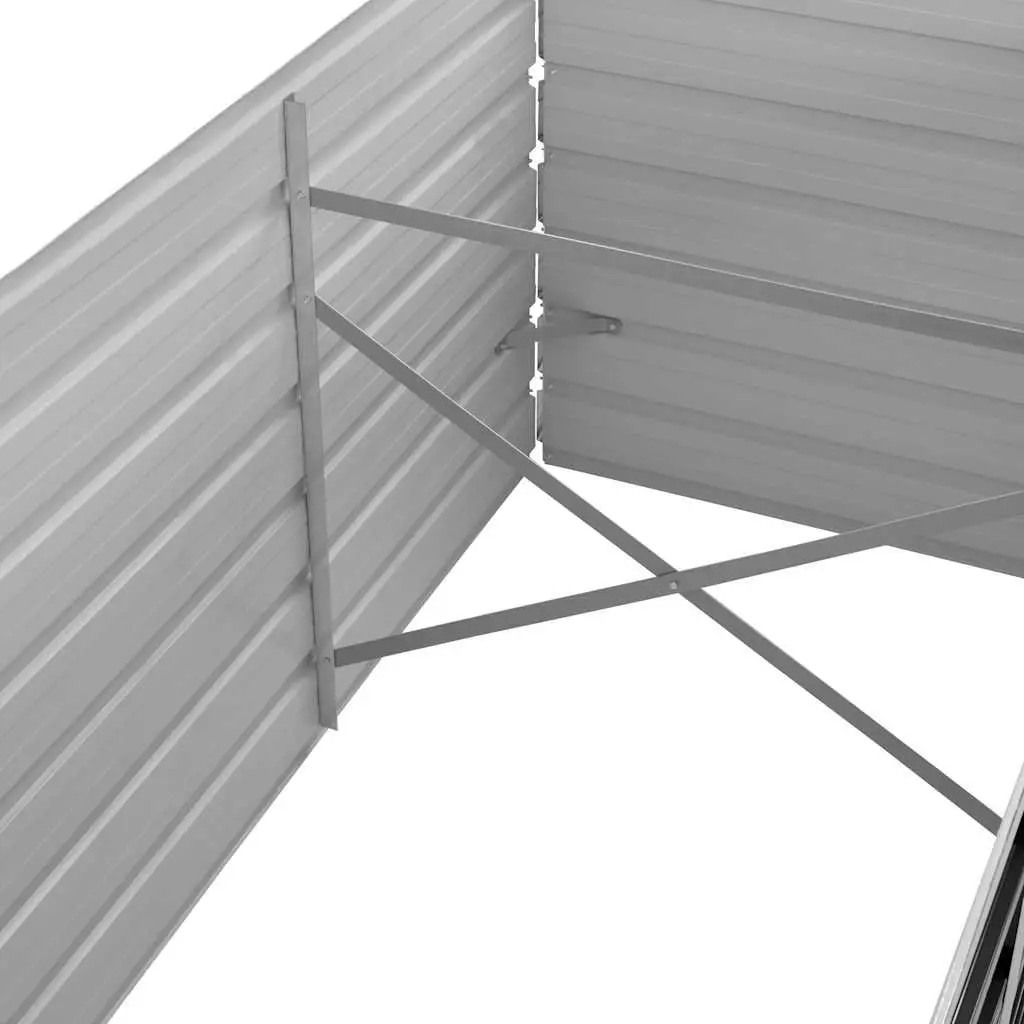Anthracite Raised Garden Bed Galvanised Steel Planter Box 240x80x77cm Outdoor Use