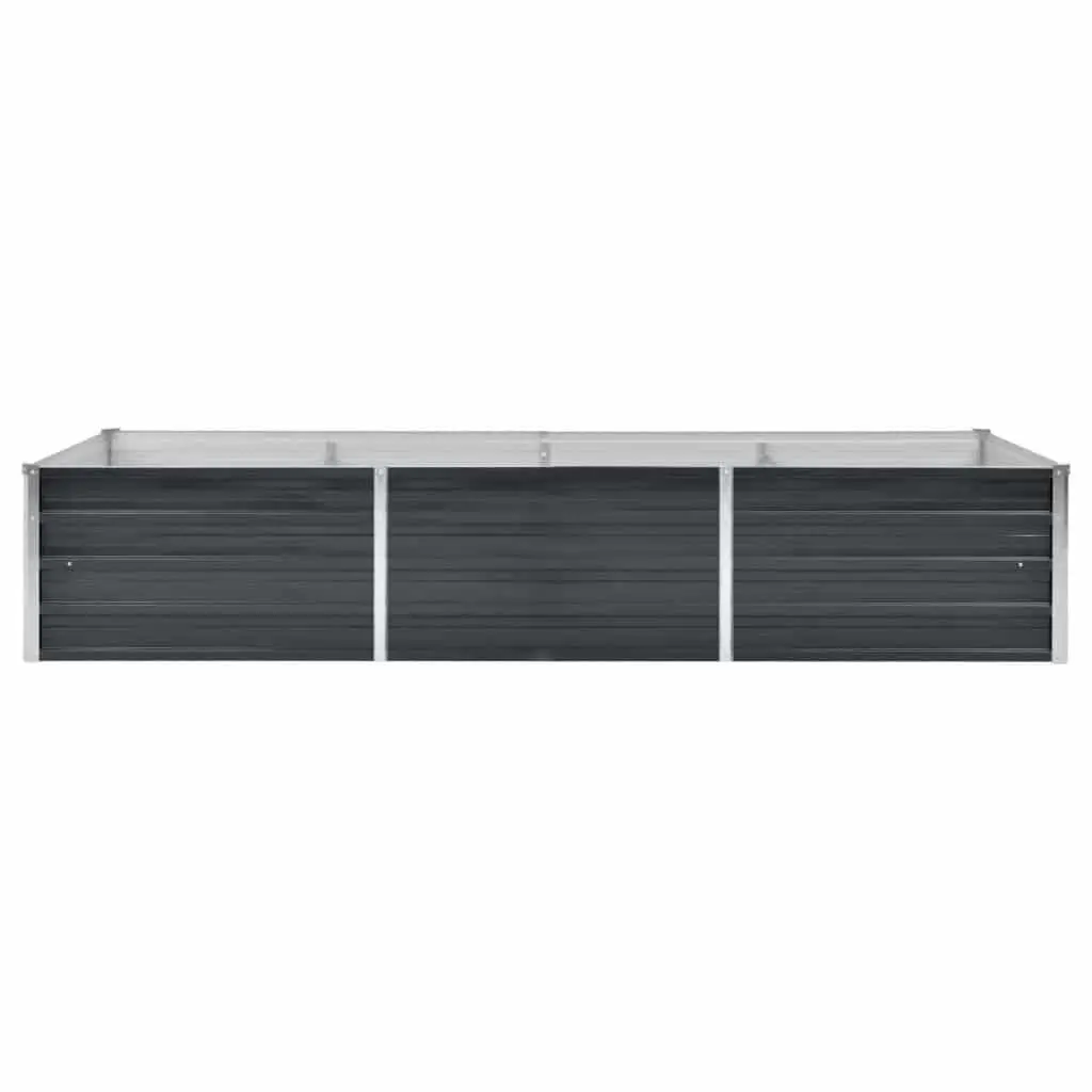 Raised Garden Bed Anthracite 240x80x45cm Galvanised Steel Planter Box