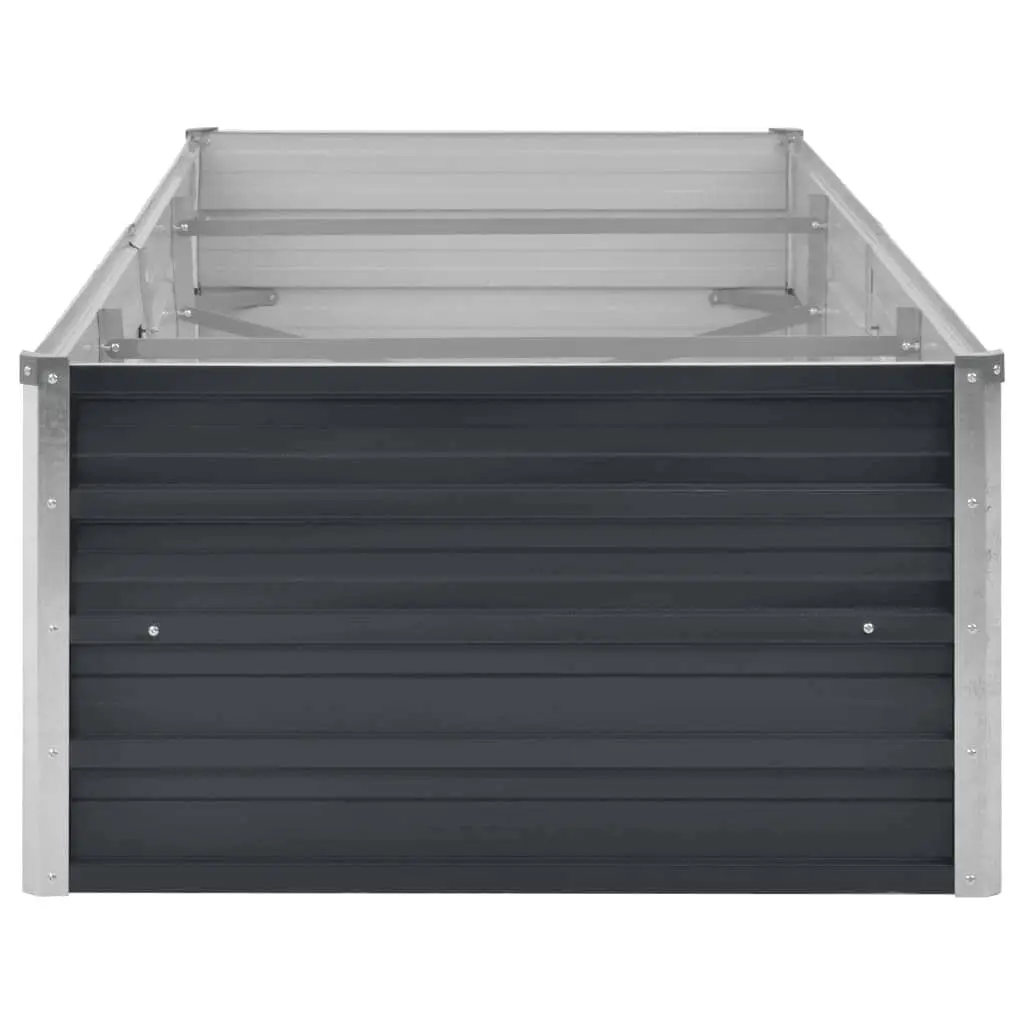 Raised Garden Bed Anthracite 240x80x45cm Galvanised Steel Planter Box