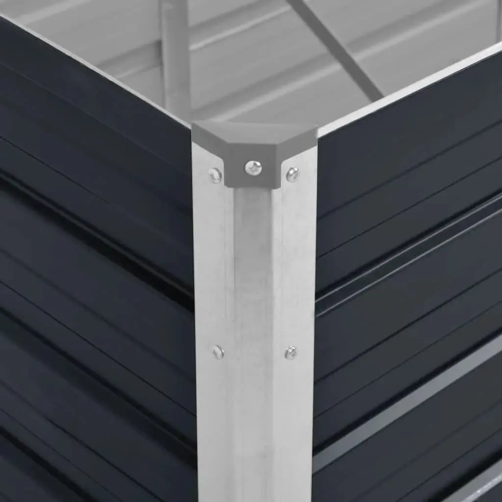 Raised Garden Bed Anthracite 240x80x45cm Galvanised Steel Planter Box