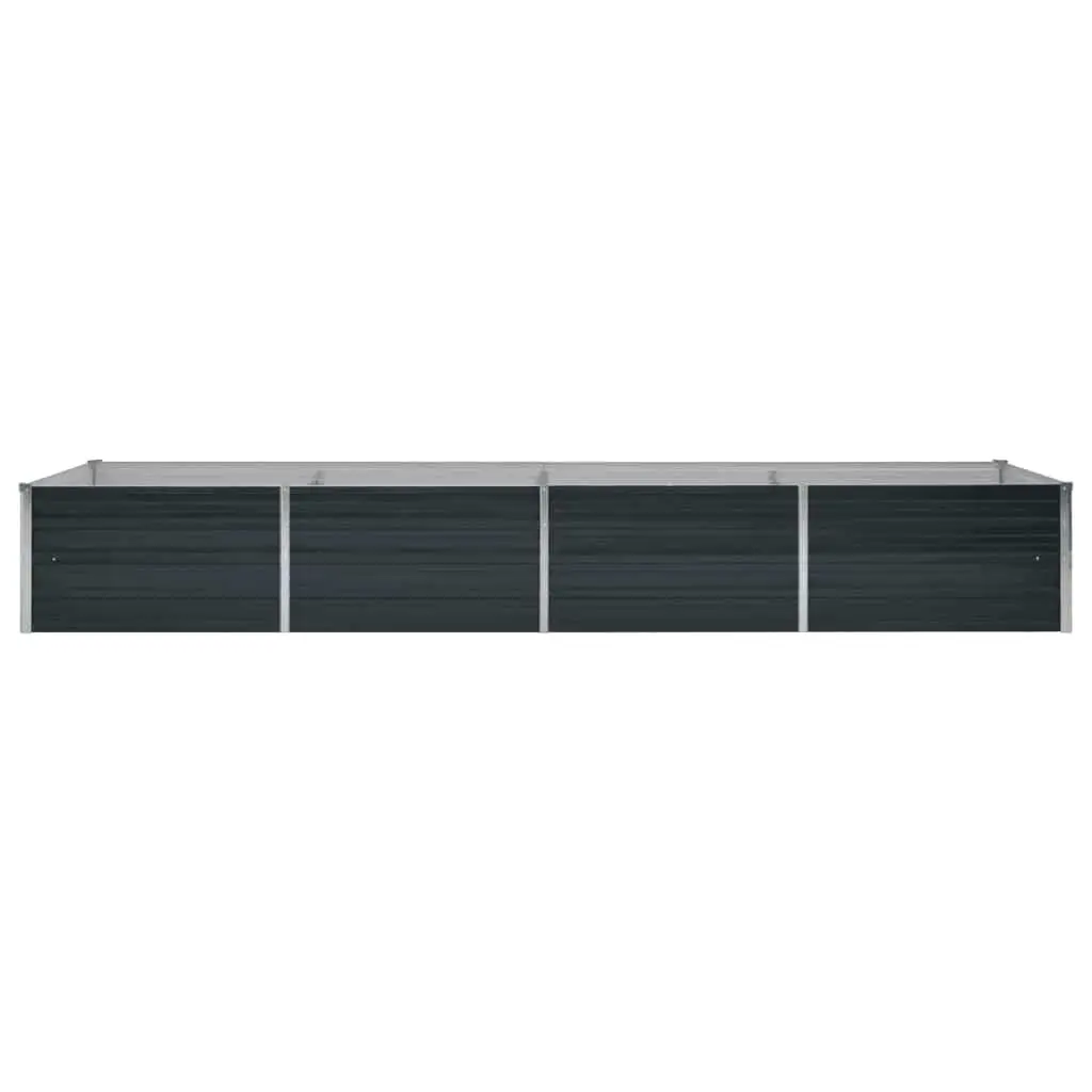 Anthracite Raised Garden Bed 320x80x45cm Galvanised Steel Outdoor Planter Box