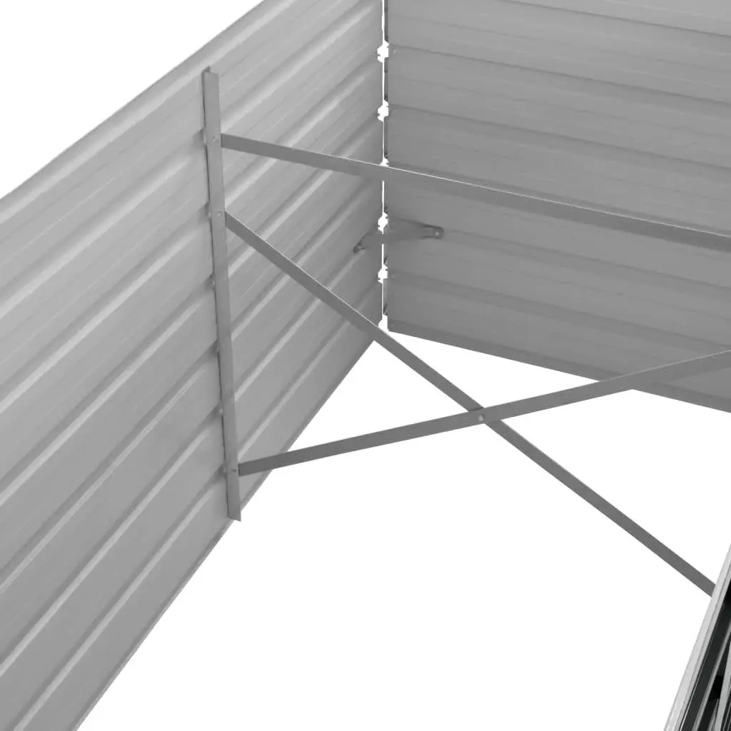 Anthracite Raised Garden Bed 320x80x45cm Galvanised Steel Outdoor Planter Box