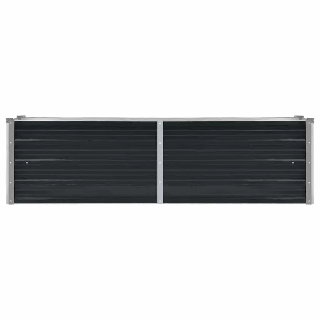 Raised Bed Planter Galvanised Steel Rectangular 160x40x45cm Anthracite Outdoor Gardening