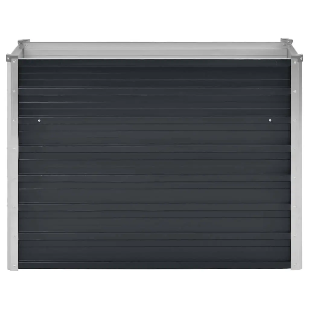 Garden Raised Bed Anthracite 100x40x77 cm Galvanised Steel Planter Box