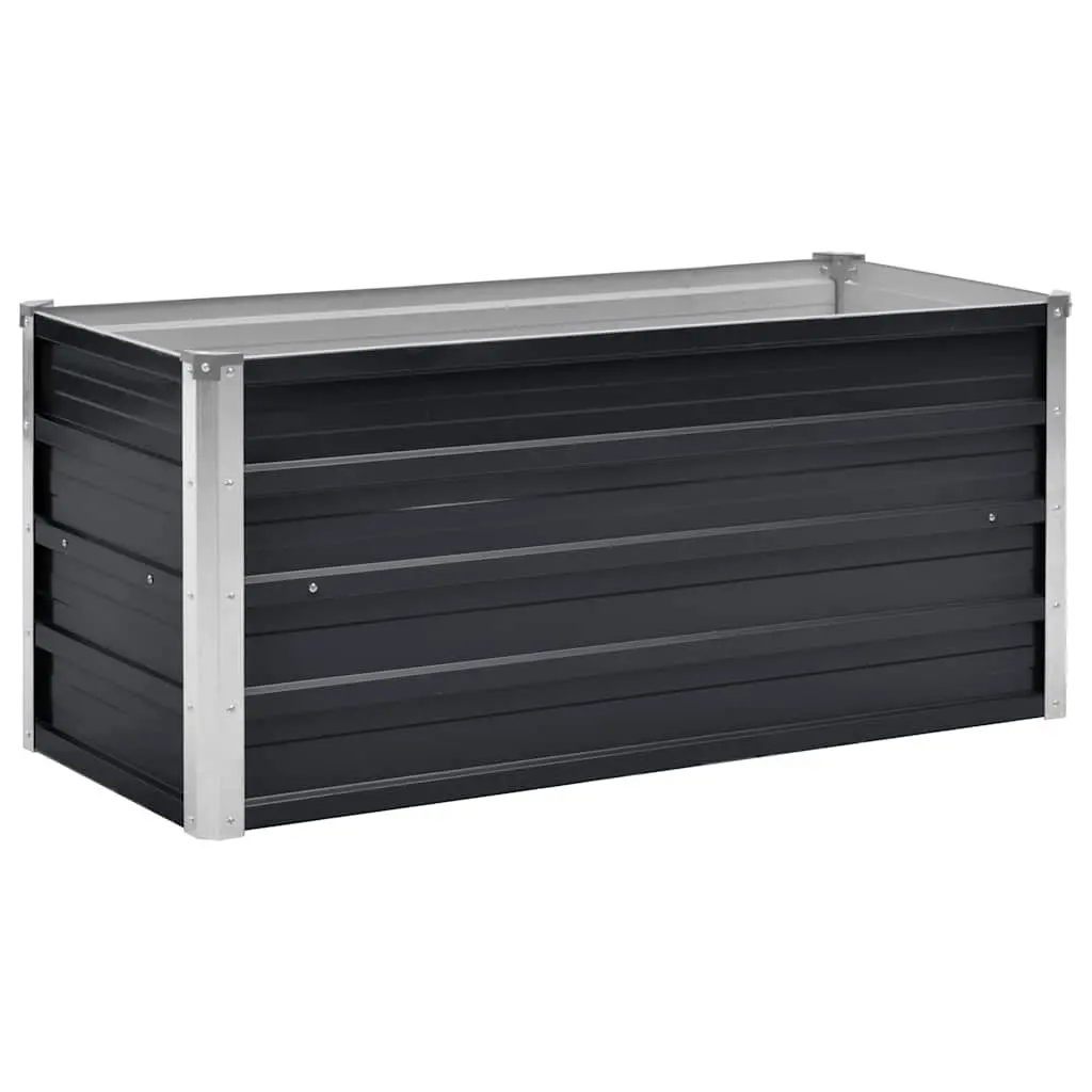 Raised Garden Bed Planter Galvanised Steel 100 x 40 x 45 cm Anthracite