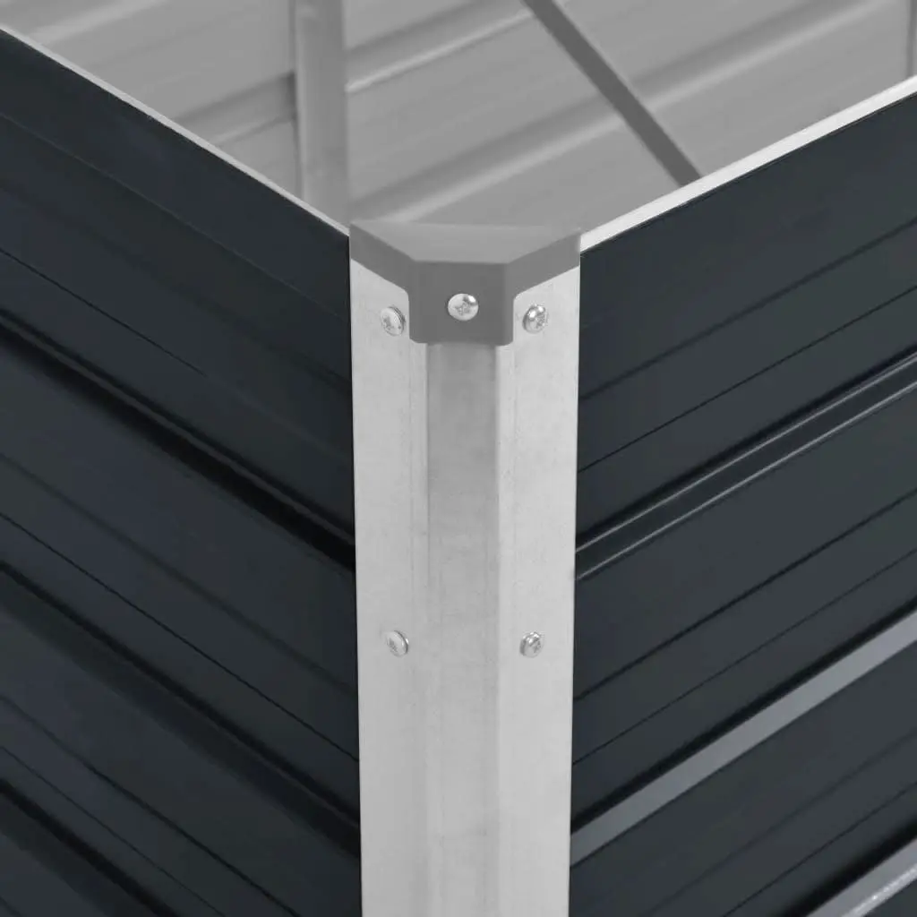 Raised Garden Bed Planter Galvanised Steel 100 x 40 x 45 cm Anthracite