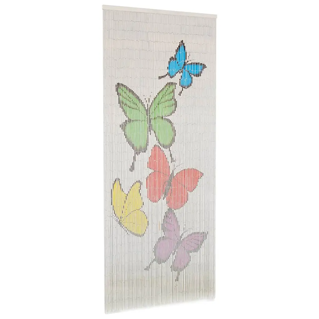 Insect Door Curtain Bamboo 90x200 cm Multicolour Fly Mosquito Screen