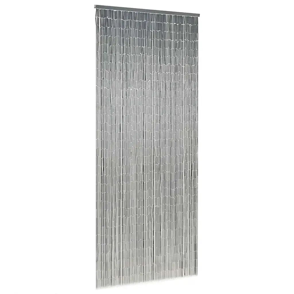 Bamboo Door Curtain 90x200 cm Grey Insect Screen Room Divider Decor