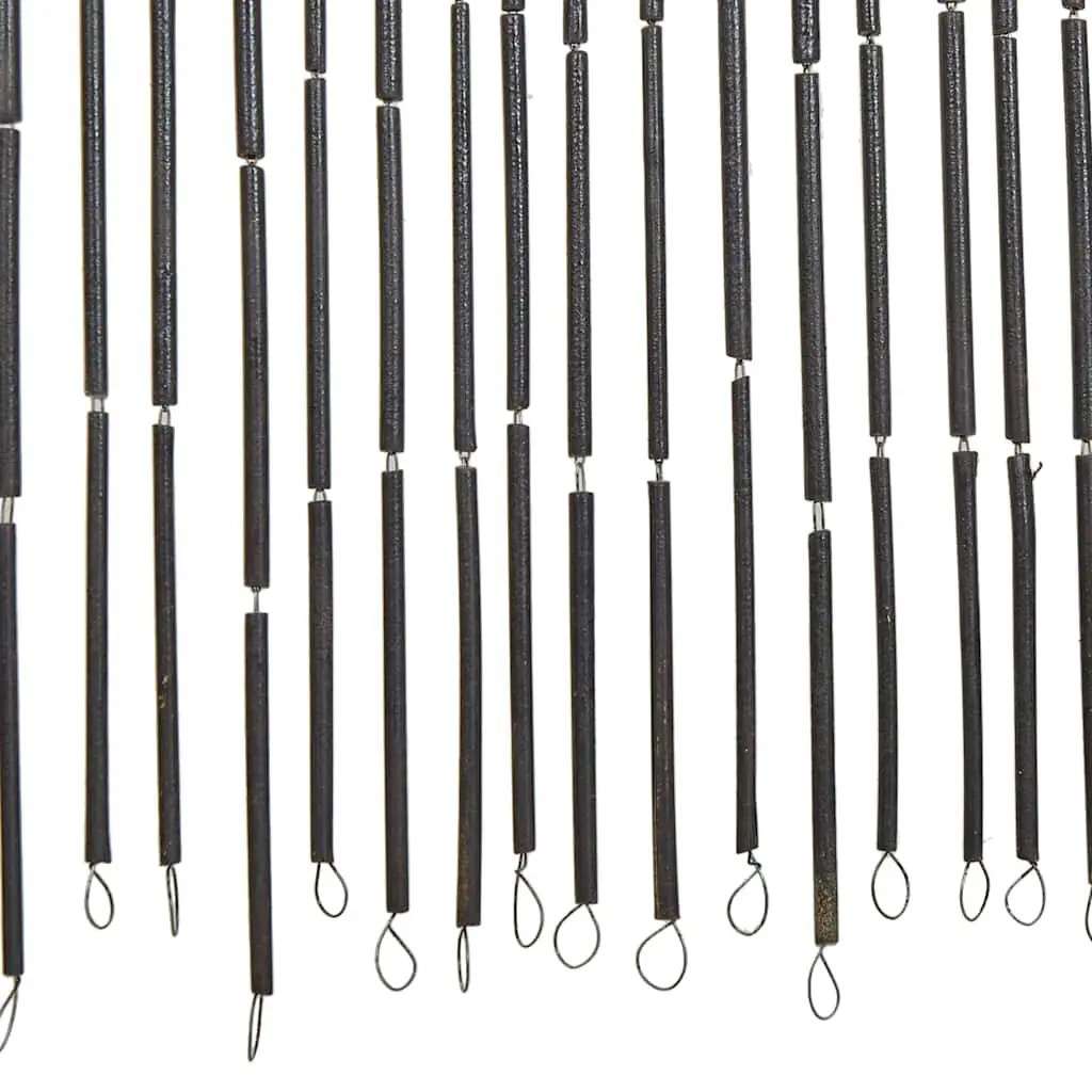 Bamboo Door Curtain 90x200 cm Grey Insect Screen Room Divider Decor