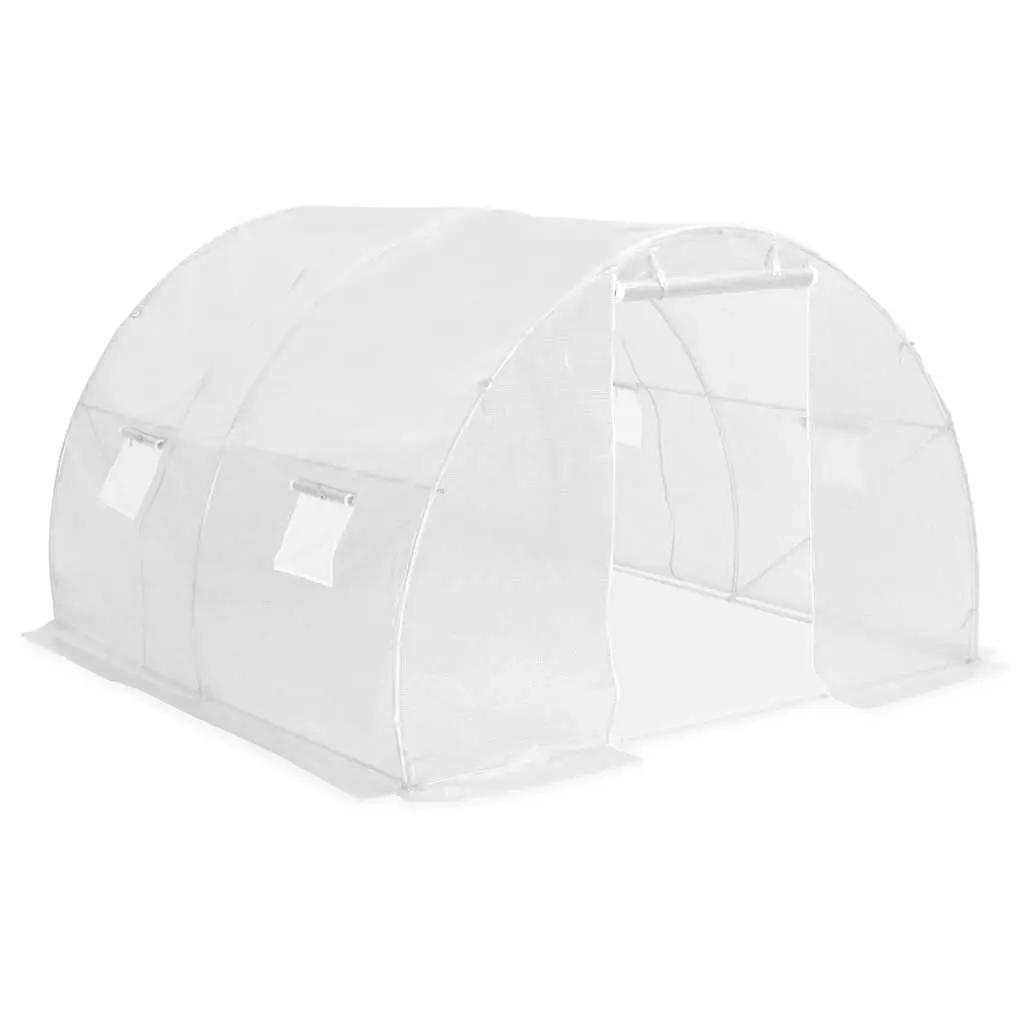 Greenhouse 9m² 300x300x200cm White PE Mesh Ventilation Windows Door Garden
