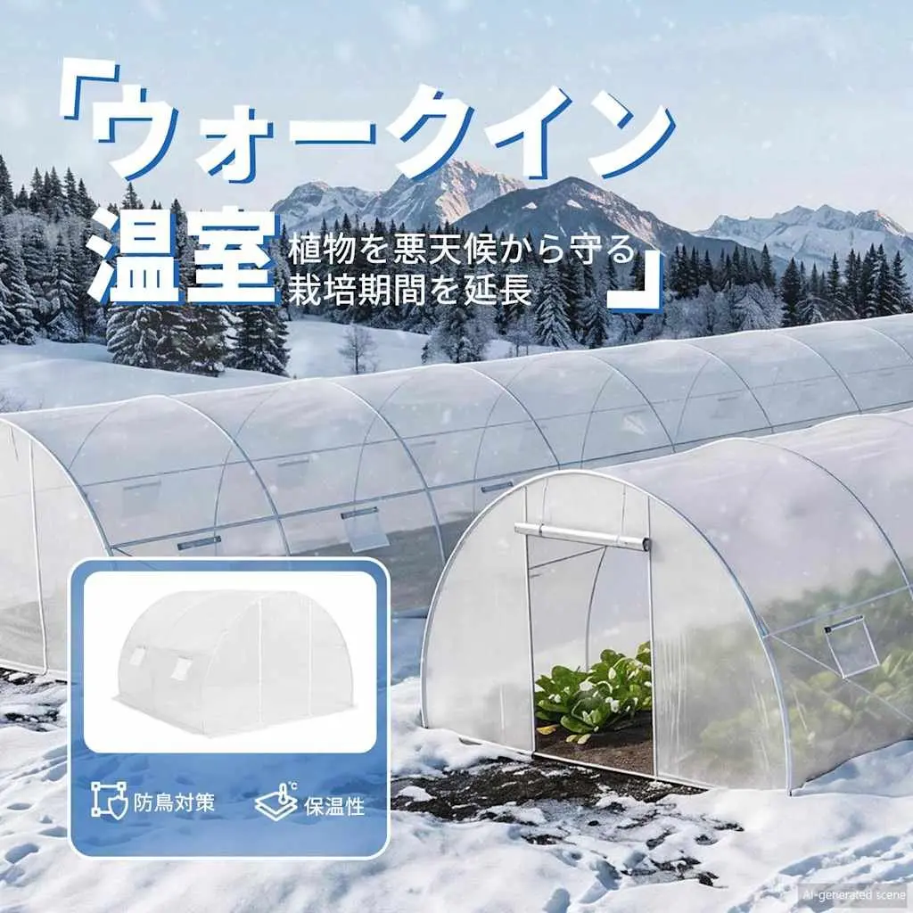 Greenhouse 9m² 300x300x200cm White PE Mesh Ventilation Windows Door Garden