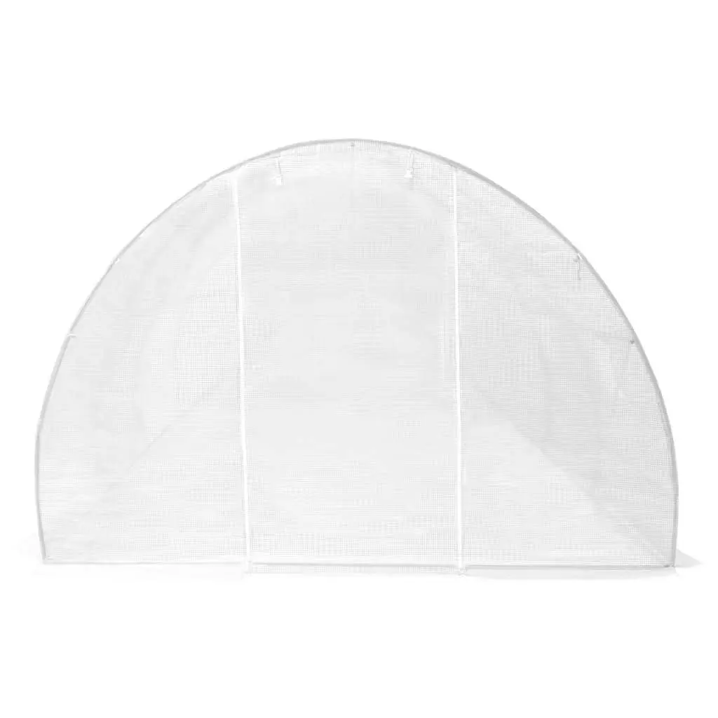 Greenhouse 900x300x200cm White Galvanised Steel Frame PE Mesh Fabric 27m²