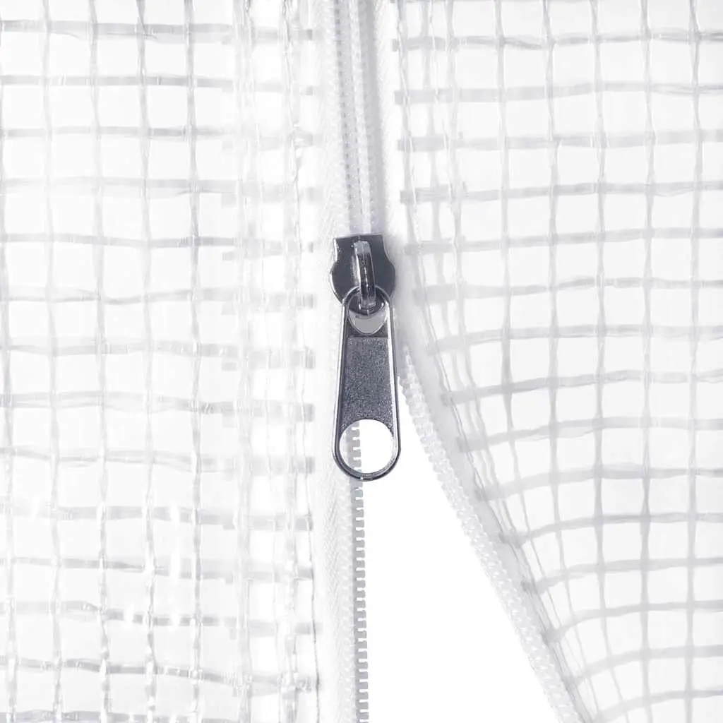 Greenhouse 900x300x200cm White Galvanised Steel Frame PE Mesh Fabric 27m²