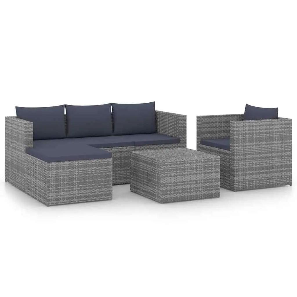 Garden Lounge Set 4 Piece Poly Rattan Outdoor Furniture Sofa Armchair Coffee