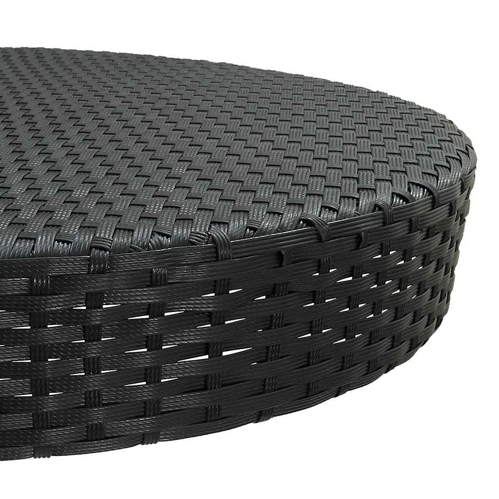 Black Poly Rattan Patio Table for Entertaining