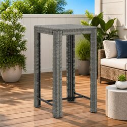 Practical Grey Bar Table for Indoor and Outdoor Use