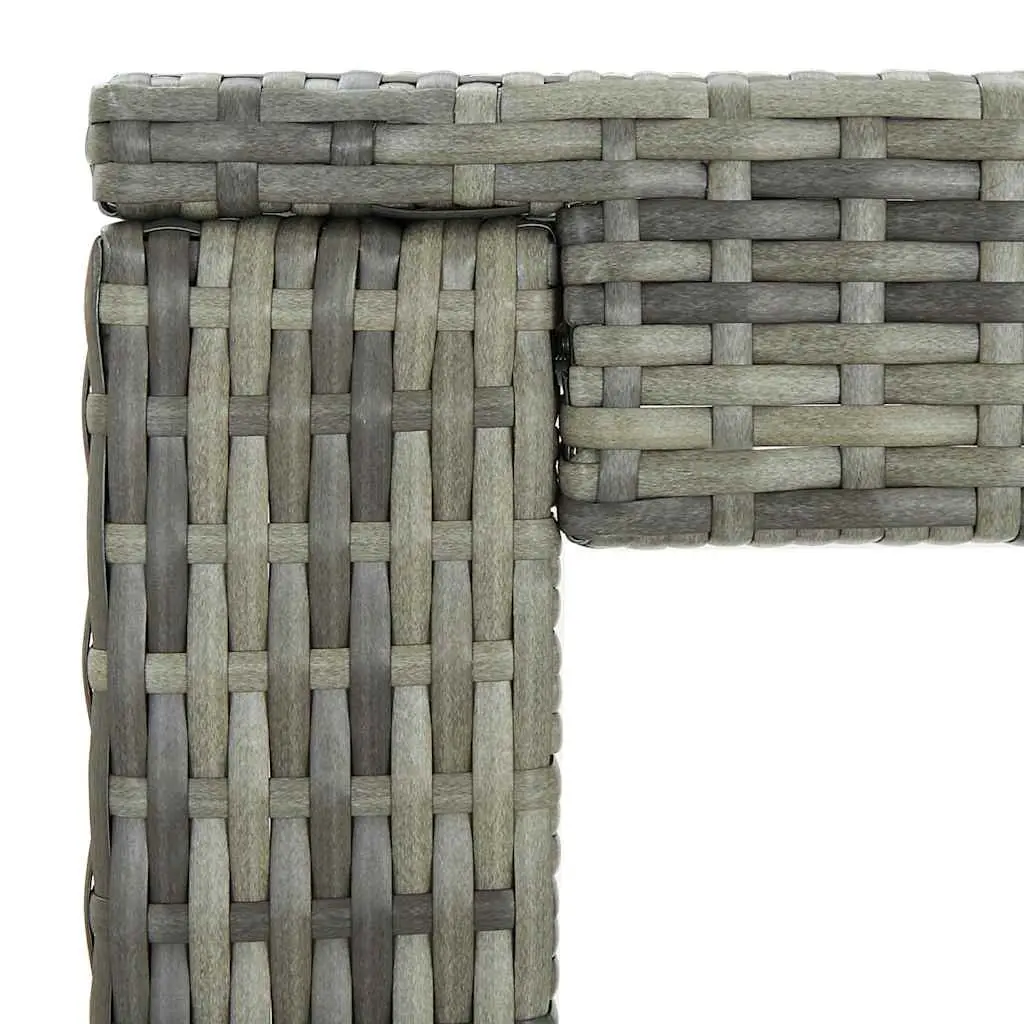 Outdoor Bar Table Powder-coated Steel PE Rattan 60.5x60.5x110.5 cm Grey