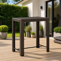 Practical Brown Bar Table for Outdoor Gatherings