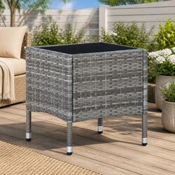 Practical Grey Garden Table 40x40x45 cm for Your Patio