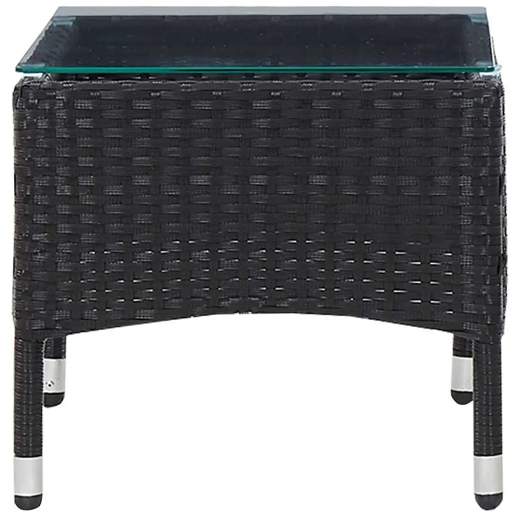 Black Rattan Coffee Table for Various Uses