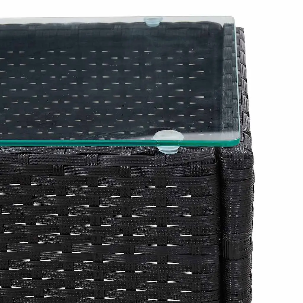 Black Rattan Coffee Table for Various Uses