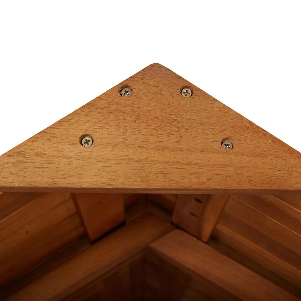 Outdoor Bar Table Solid Acacia Hardwood Brown with Rooftop 113 x 106 x 217 cm