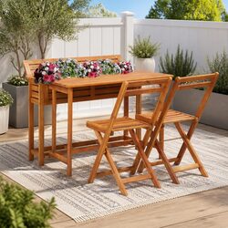 Versatile Garden Planter Table and Bistro Chairs for Your Home
