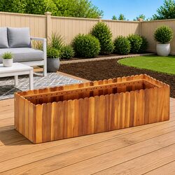 Functional Wooden Raised Bed for Your Garden 100x30x25 cm