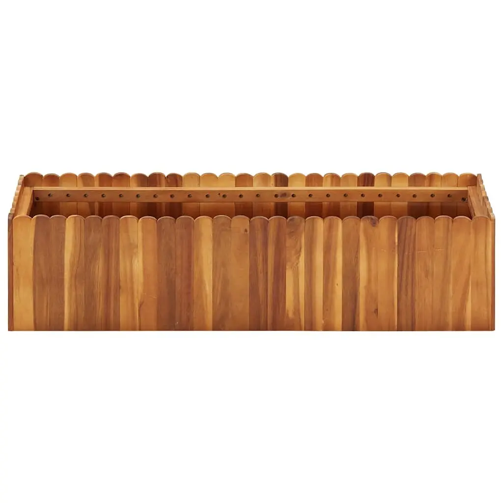 Garden Raised Bed Planter 100x30x25 cm Solid Wood Outdoor Flower Vegetable Box