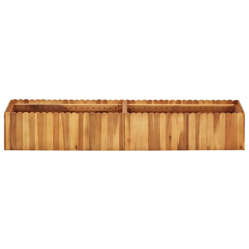 Raised Garden Bed Solid Acacia Wood 150x30x25 cm Brown Outdoor Planter Box