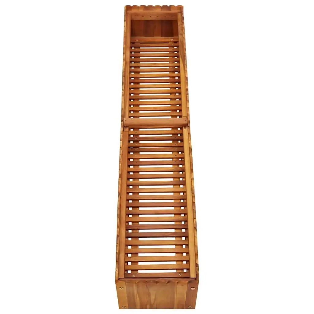 Raised Garden Bed Solid Acacia Wood 150x30x25 cm Brown Outdoor Planter Box