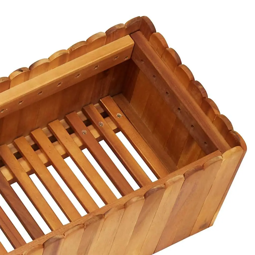 Raised Garden Bed Solid Acacia Wood 150x30x25 cm Brown Outdoor Planter Box