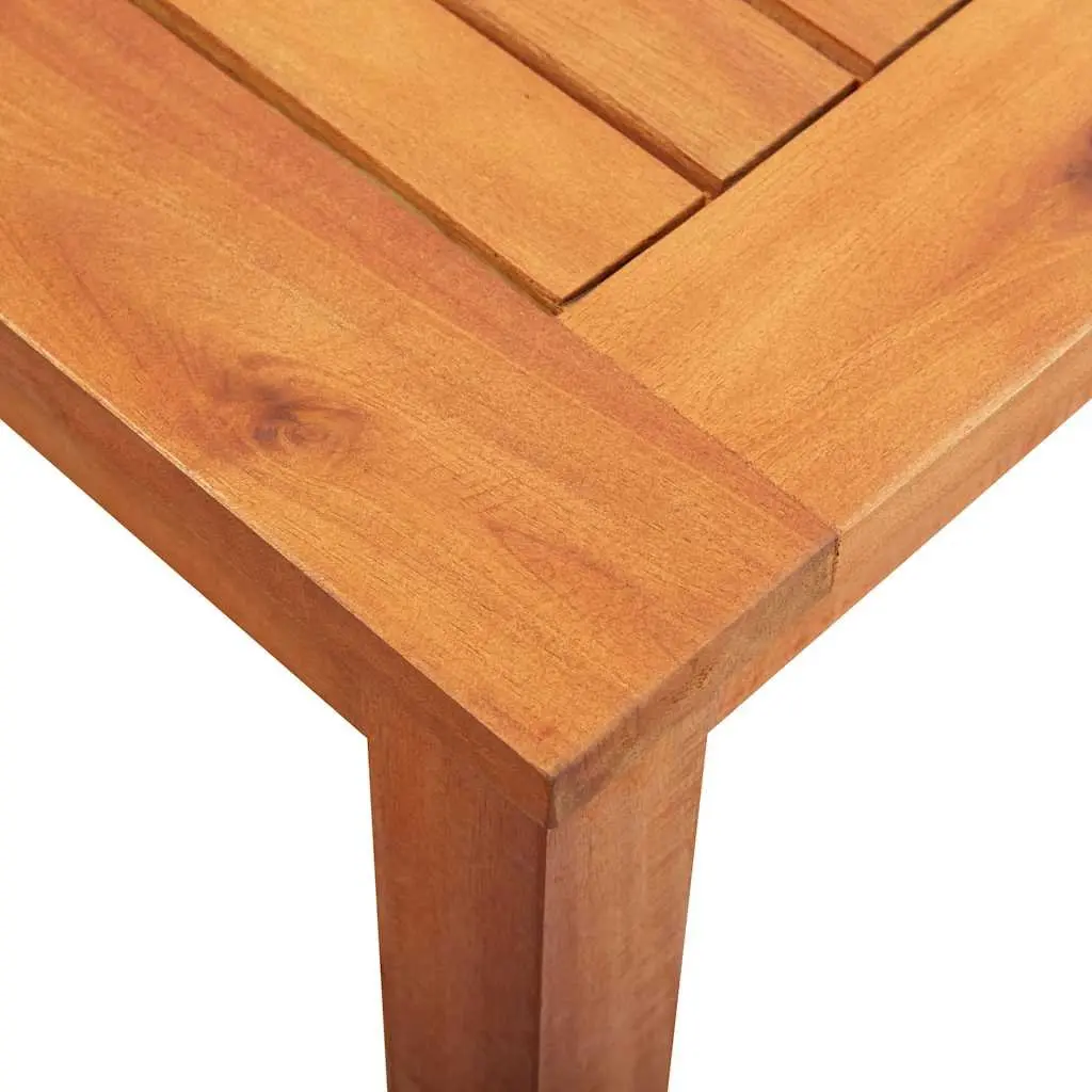 Garden Patio Dining Table Brown Solid Acacia Wood 150x90x74 cm Durable Easy to Maintain