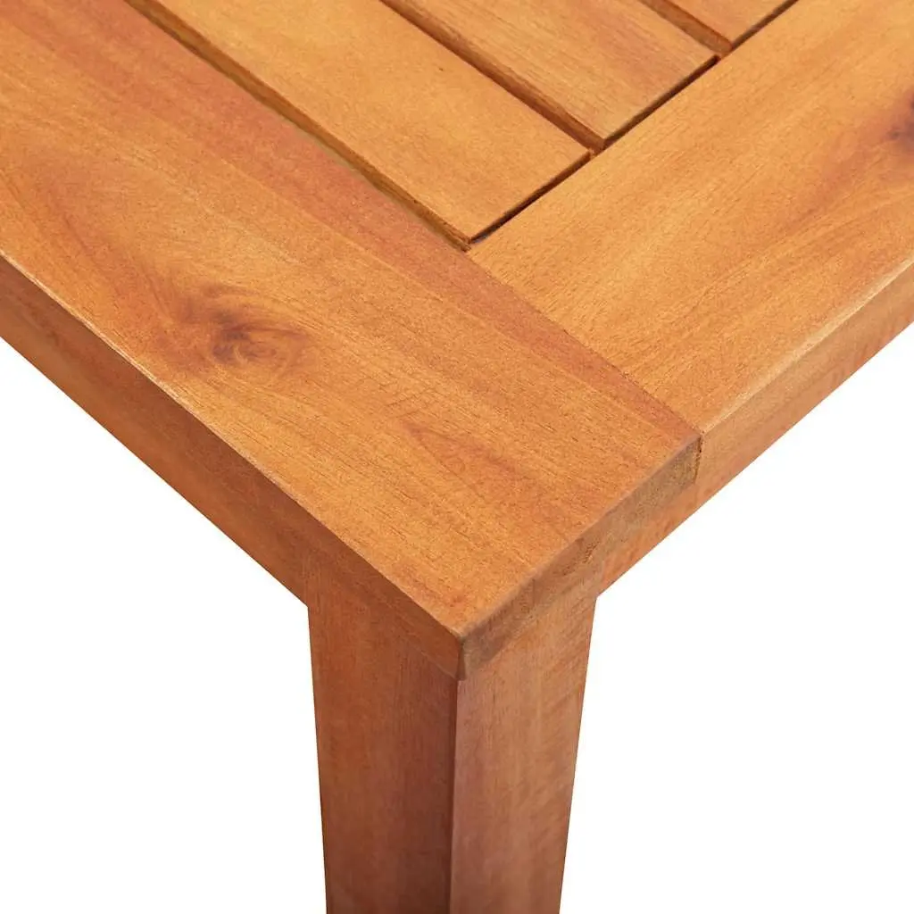 Solid Acacia Wood Garden Dining Table Outdoor Patio Furniture Brown 215x90x74cm