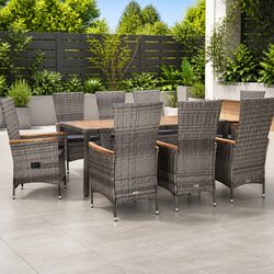 Versatile 9 Piece Garden Set for Outdoor Dining and Relaxation