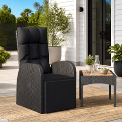 Versatile Outdoor Reclining Armchair with Cushion