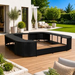 Functional Square Spa Surround with Solid Steps