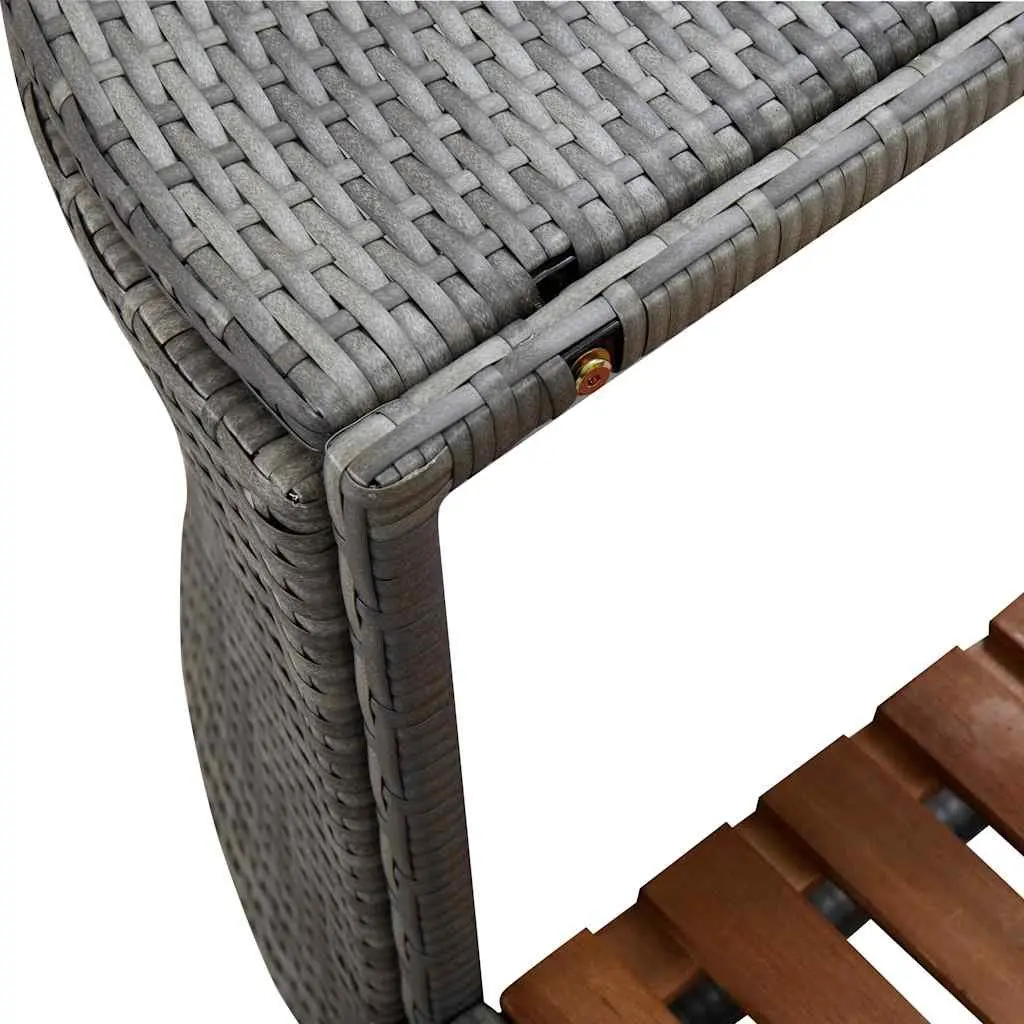 Square Spa Surround Poly Rattan 268cm Grey Outdoor Garden Hot Tub Enclosure
