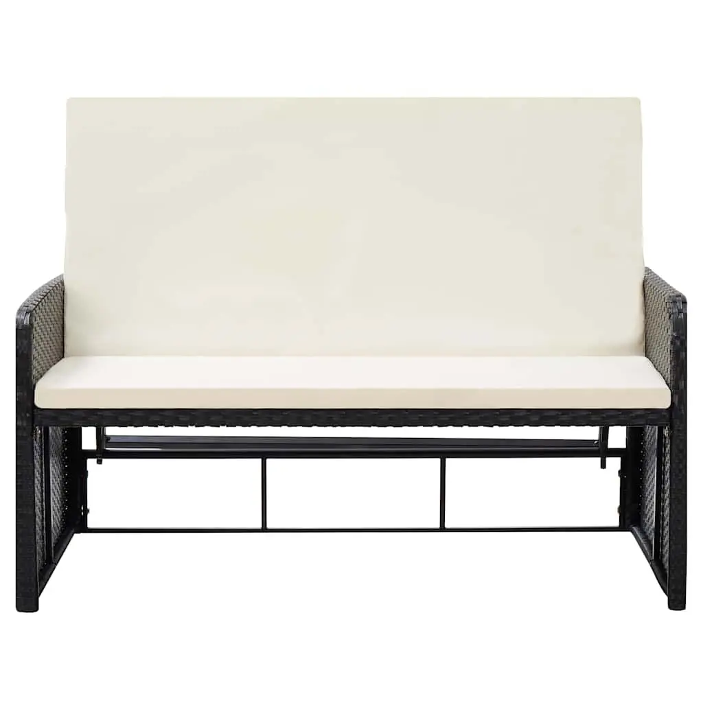 2 Piece Garden Lounge Set Outdoor Sofa Rattan Furniture with Cushions Storage