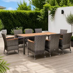 Practical 9 Piece Garden Dining Set for Everyday Use