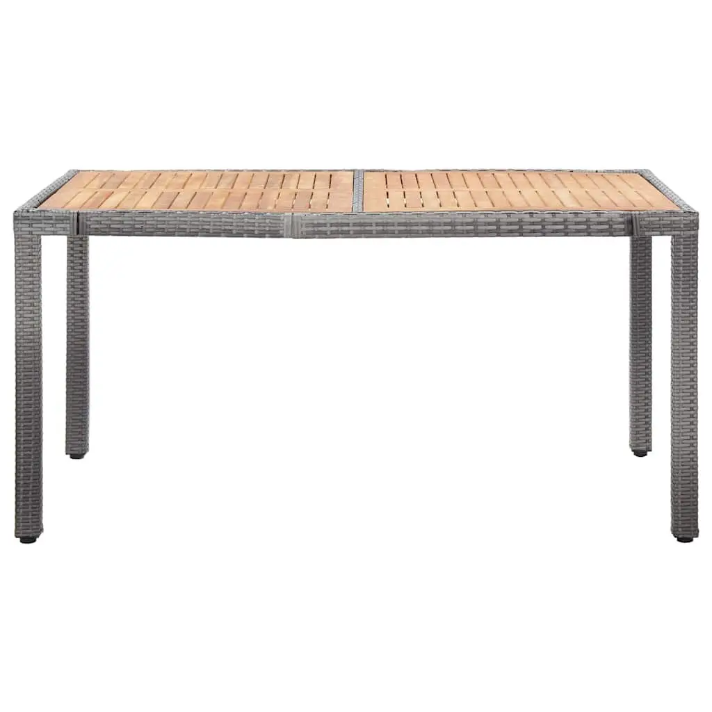 Garden Dining Set PE Rattan 7 Piece Outdoor Furniture with Cushions Grey